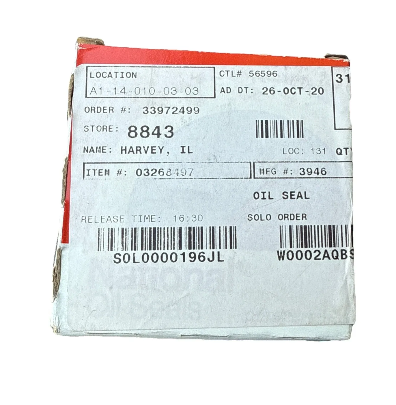National Bearings 3946 Multi Purpose Oil Seal (Nitrile) image 3