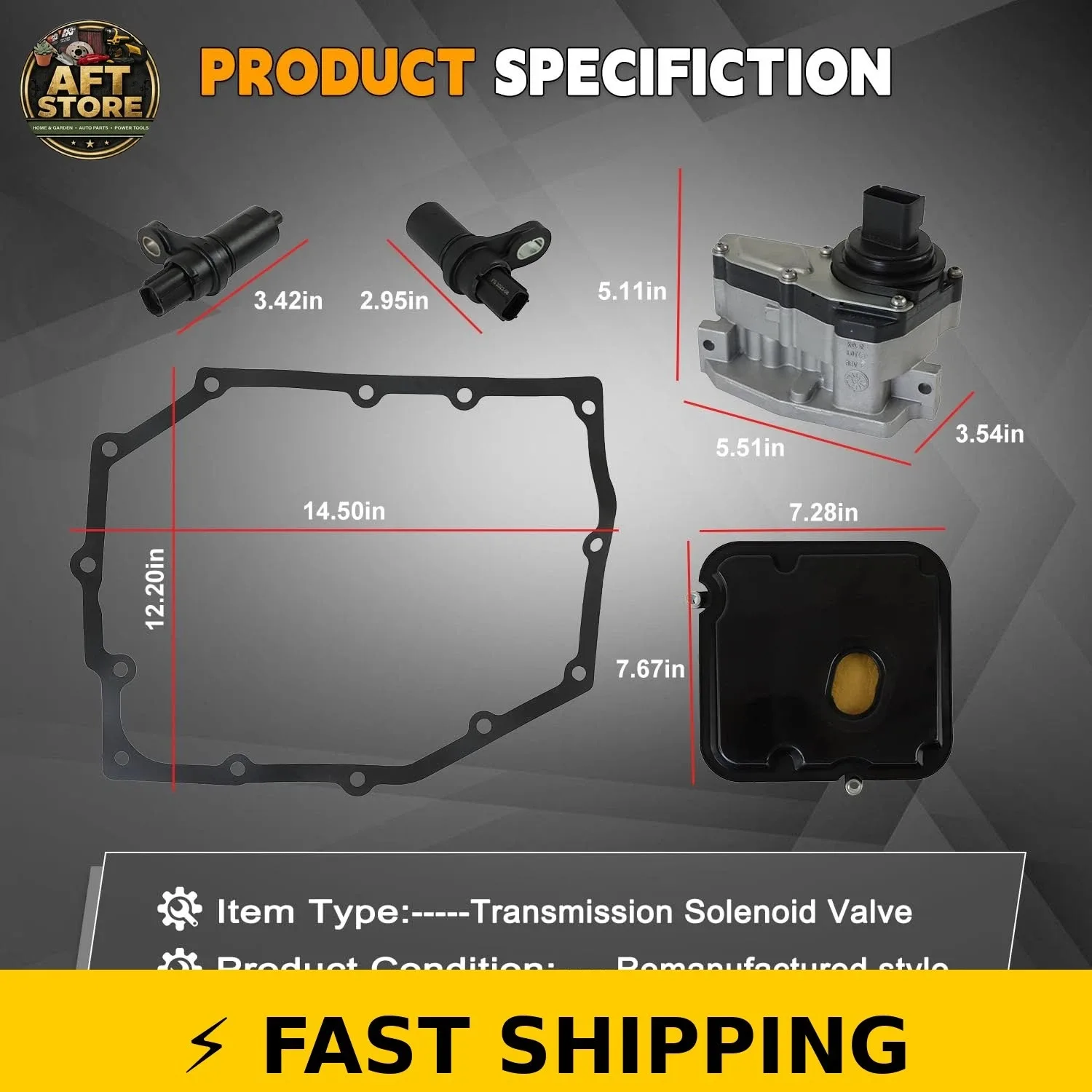 PANGOLIN 5143151AA 42RLE Shift Solenoid Block Pack Kit image 3