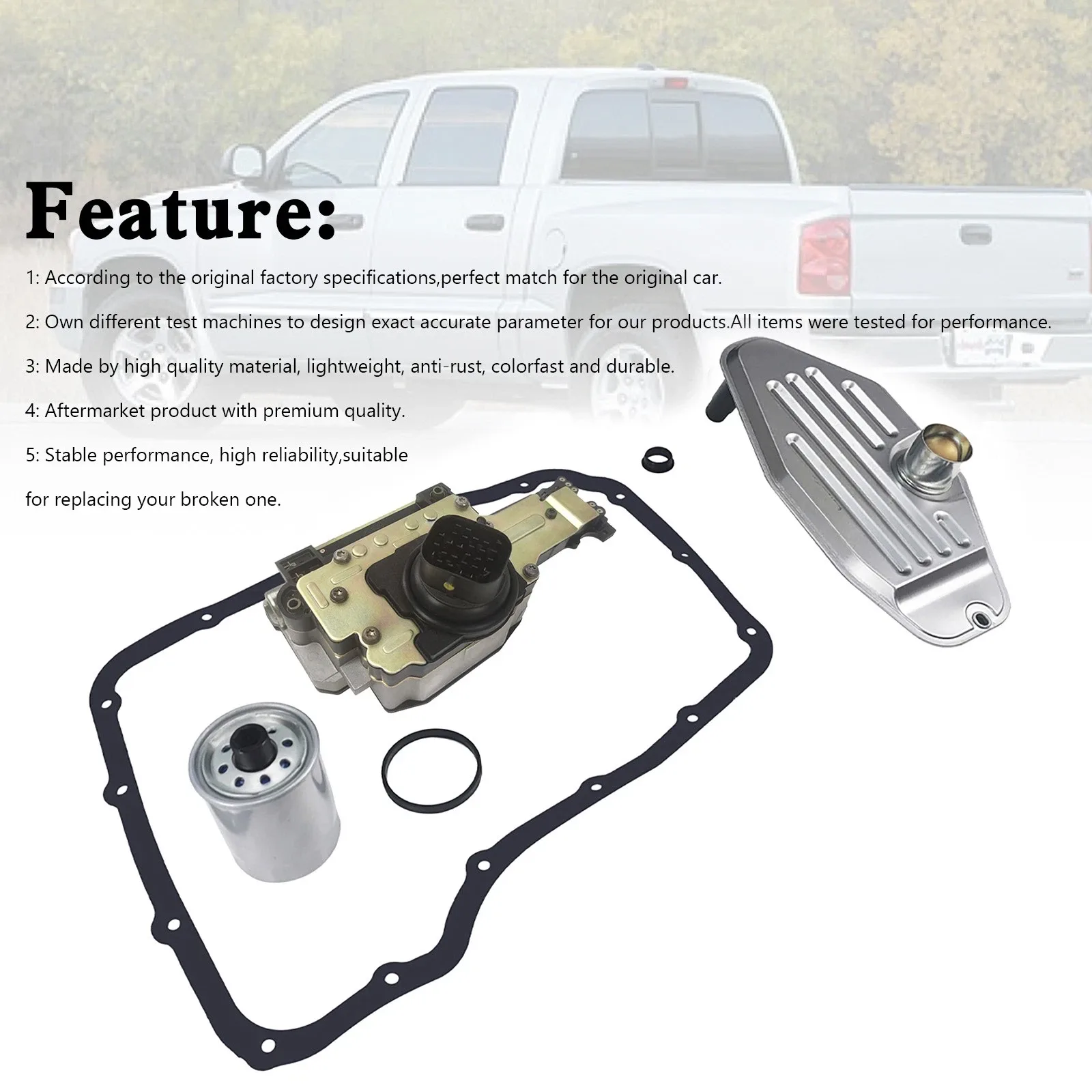 545RFE / 45RFE Transmission Shift Solenoid Block Filter Kit — Darupsun 68002342AF