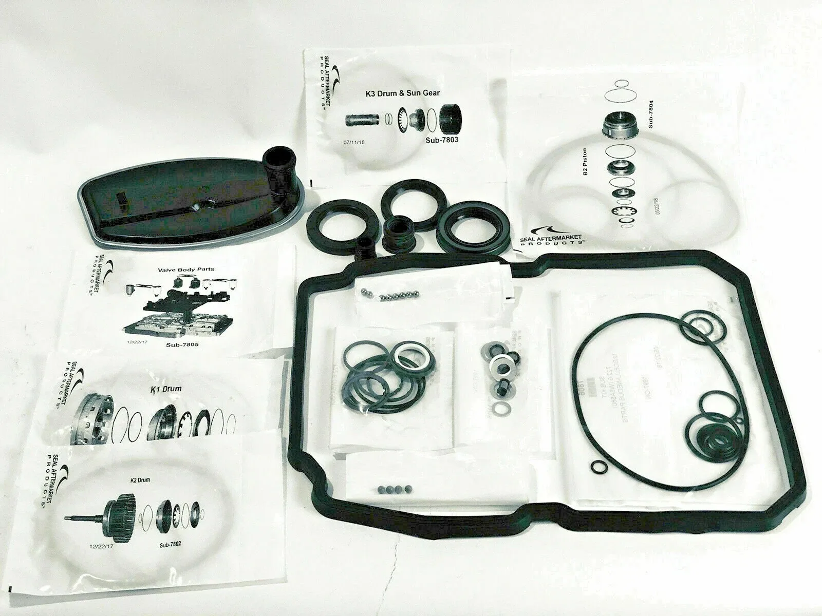 722.6 (NAG1) Transmission Gasket & Seal Overhaul Rebuild Kit w/ Filter - T78002A 68712G image 2
