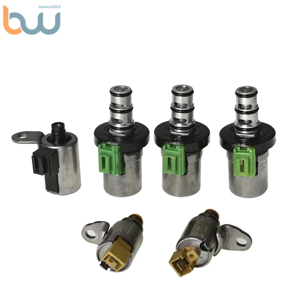 6pcs Transmission Solenoid Shift 2 PWM 3 EPC 1 Fit For Ford Mazda 4F27E 4F27-E image 2