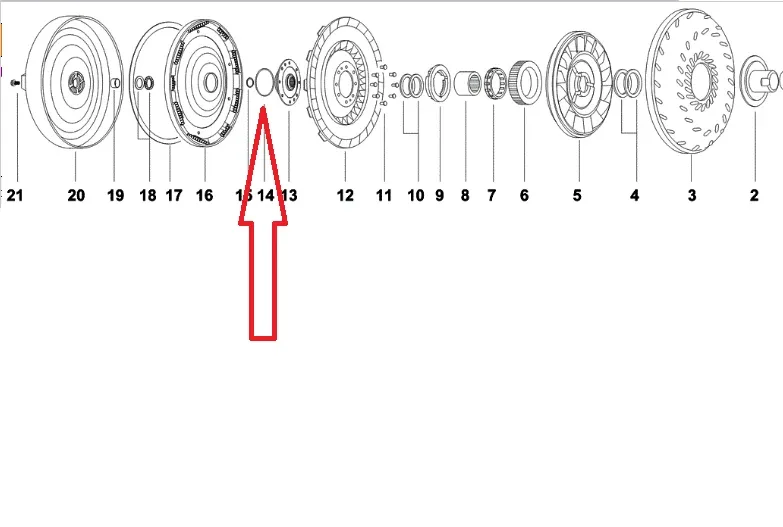 Torque Converter Seal-Ring for Mitsubishi KM-175 / KM-176 LOCKUP CT-15 - TO-25-9