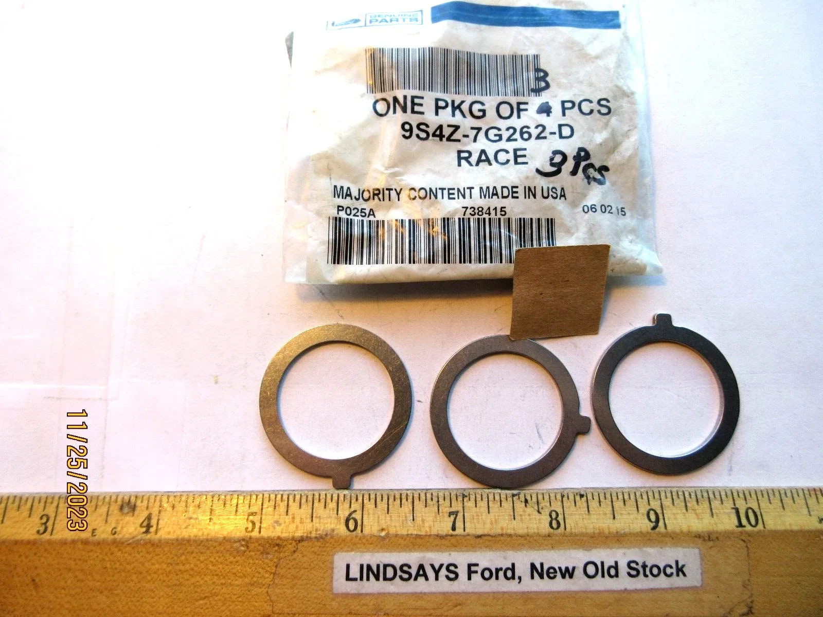 2000-2011 Ford Focus Transmission Bearing 9S4Z-7G262-D (3 pcs)