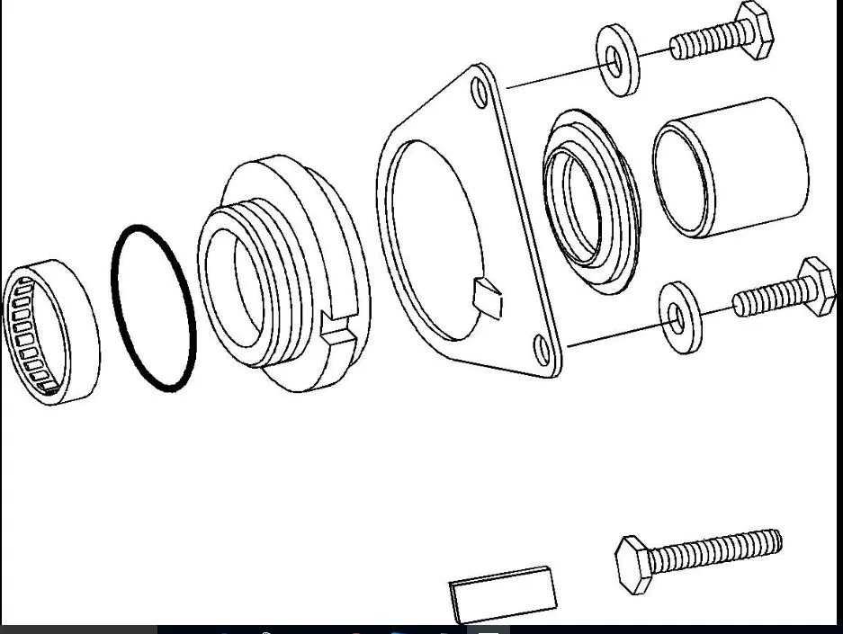 Tri Component K75125 Stabilizer Kit — Right Axle Bearing for GM TH-125 / TH-125C (8643931)