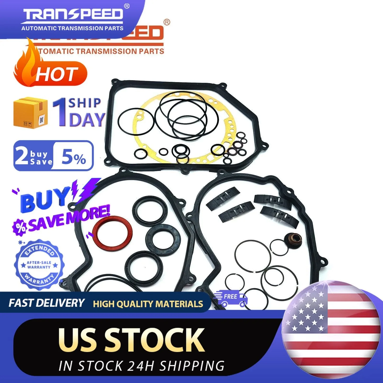 01P Transmission Overhaul/Rebuild Kit for VW SEAT - TRANSPEED T10902F/01P image 2
