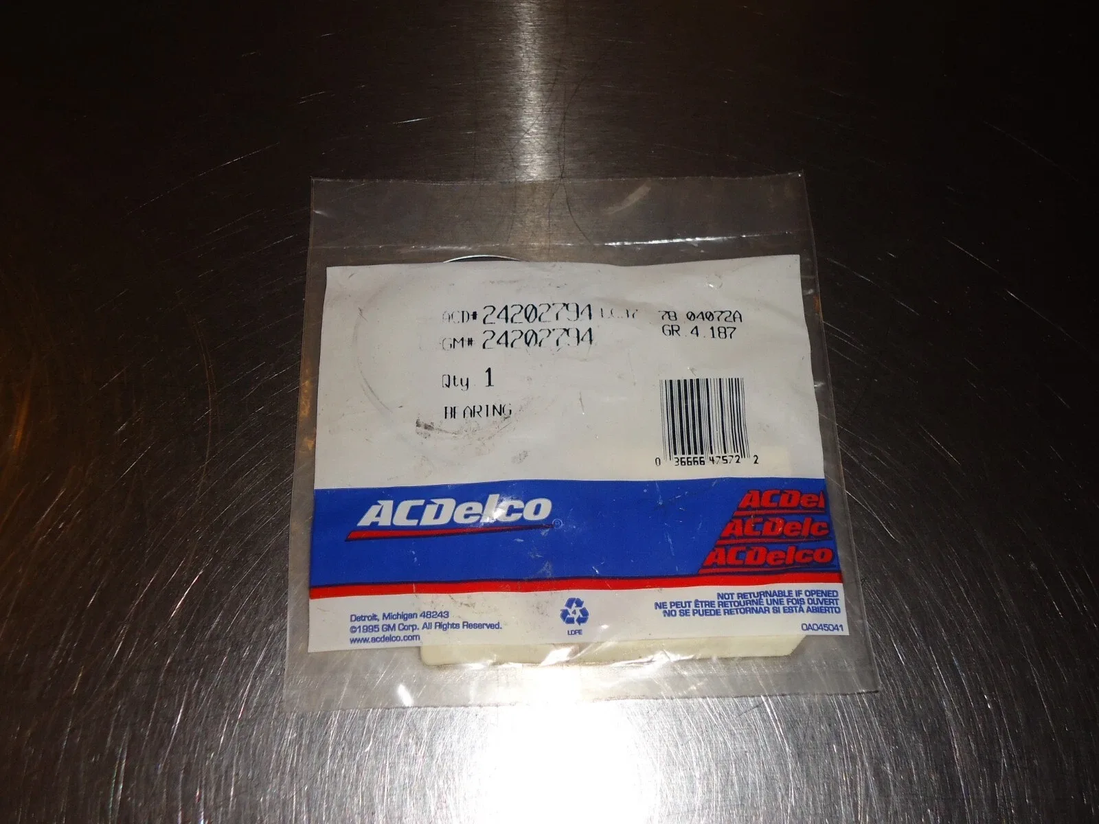 NOS GM ACDelco Transmission Thrust Bearing 24202794