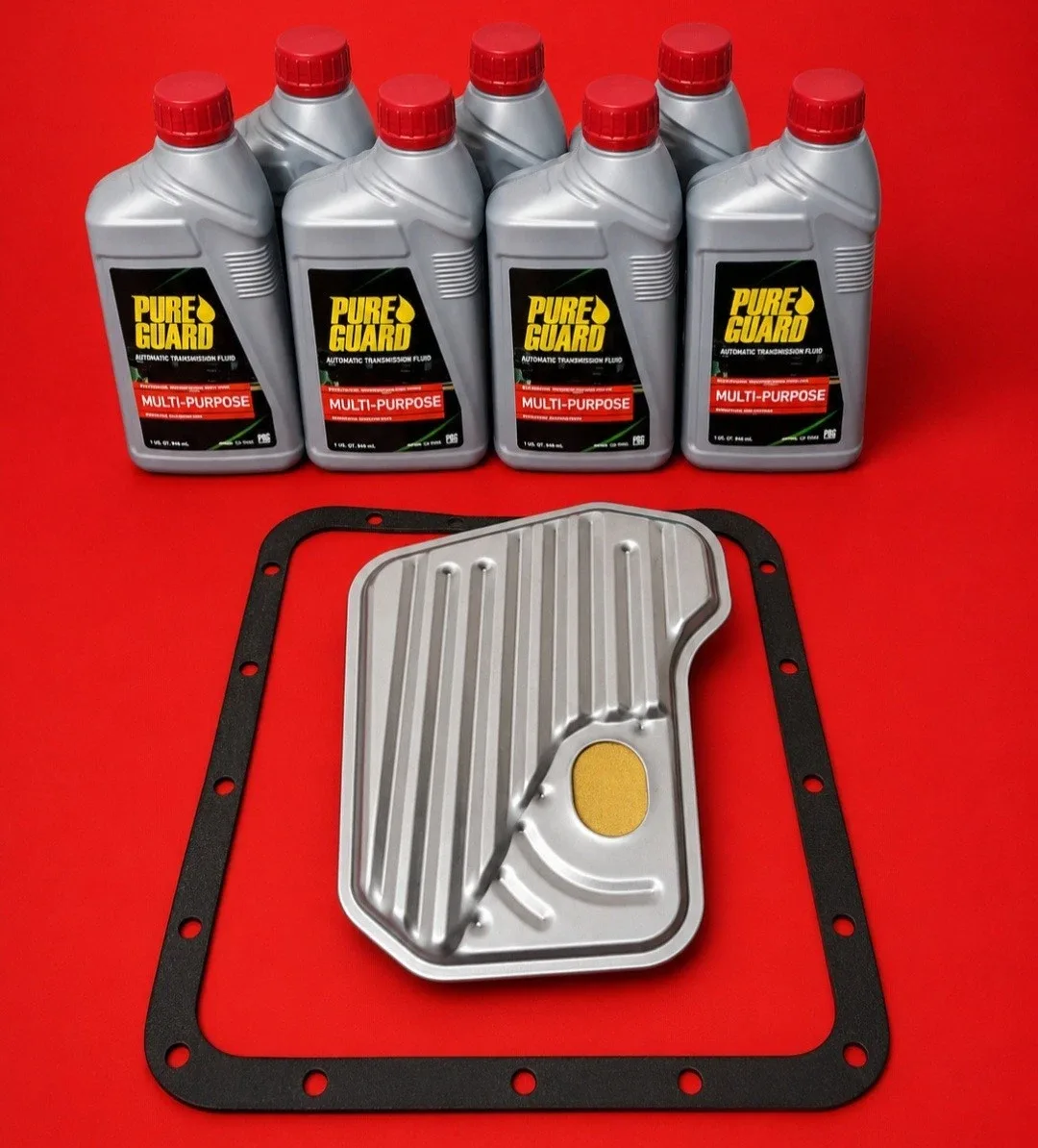 1993-up 4L60E Transmission Filter Kit & PUREGUARD DEXIIIH V ATF (74010EB)