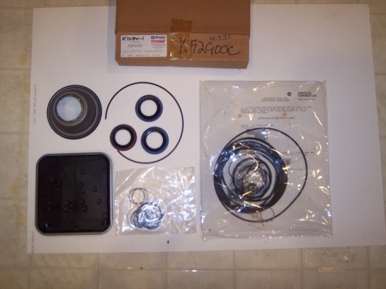 Mopar Gasket & Seal Package Kit PN 4856088 image 2