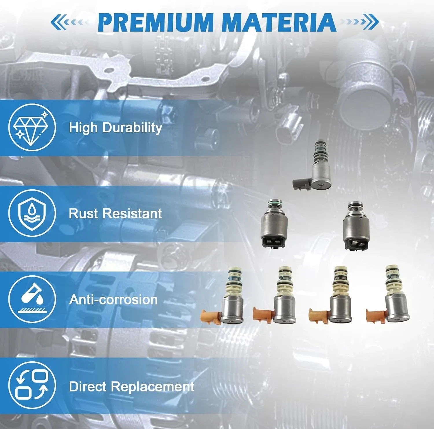 TRANSMISSION Shift Solenoid Kits Set For GM DURAMAX 19999-2005 ALLISON 5 SPEED image 4