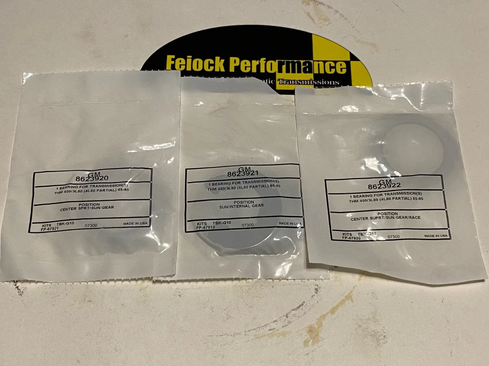 TH400 Thrust Bearing Kit (3 Bearing Set) - Feiock Performance FP 400 image 2