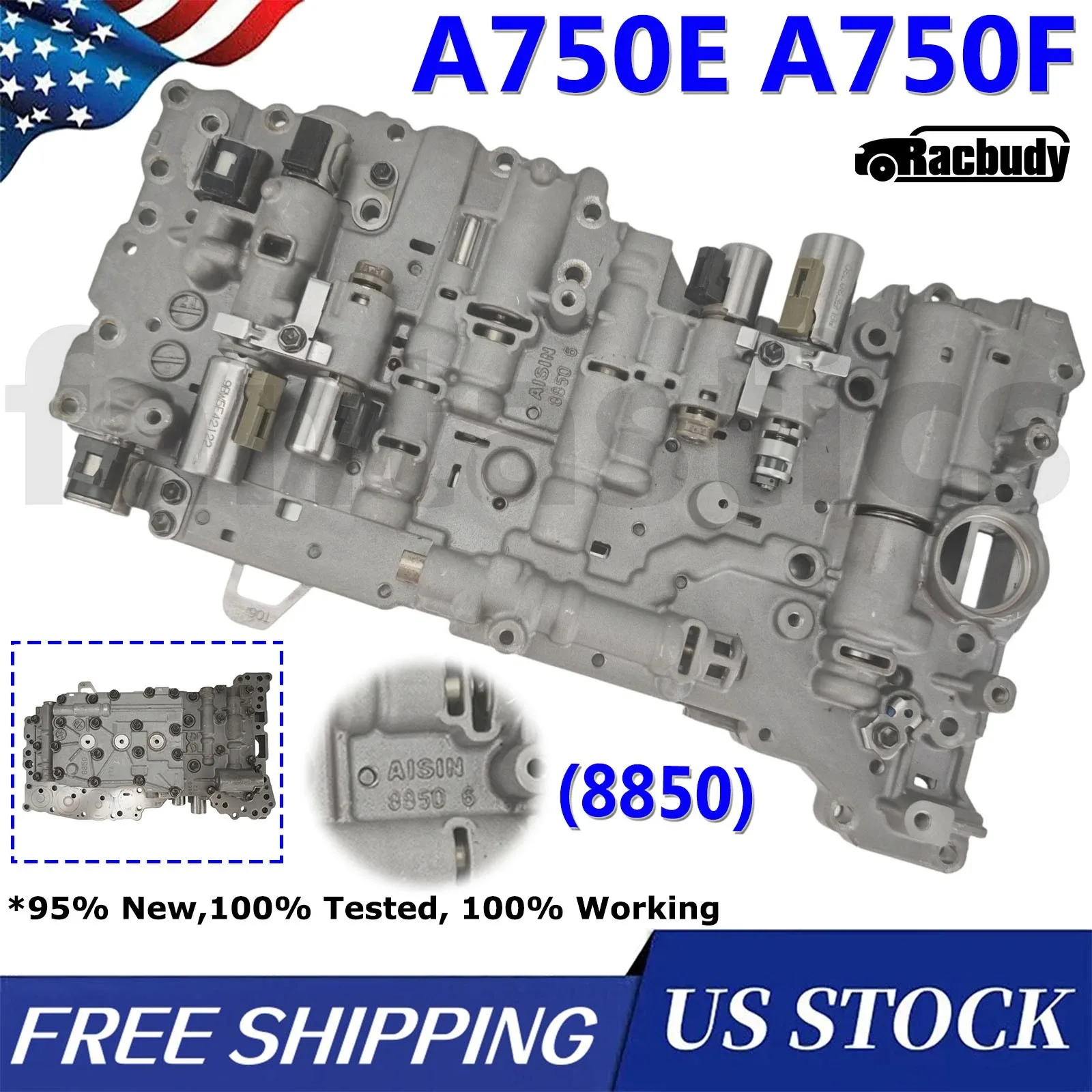 Racbudy A750/A750E/A750F Transmission Valve Body for Toyota Lexus - 35410-60580