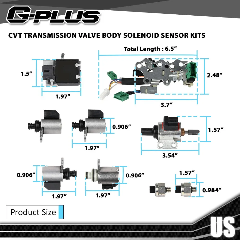 JF011E RE0F10A F1CJA Fits Nissan CVT Transmission Valve Body Solenoid Sensor kit image 4