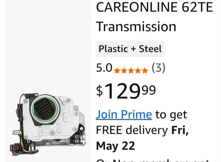 2007+ Dodge Ram / Chrysler 62TE Valve Body w/ Solenoid - Careonline image 3