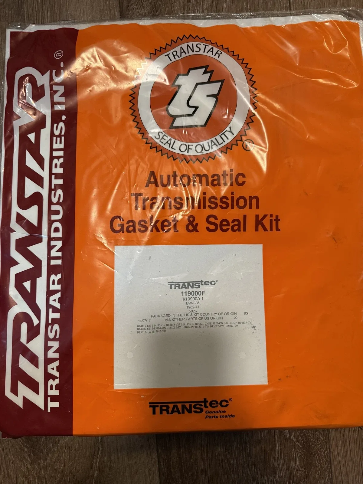 1962-1971 AMC Transmission Gasket Kit TransTec 119000F