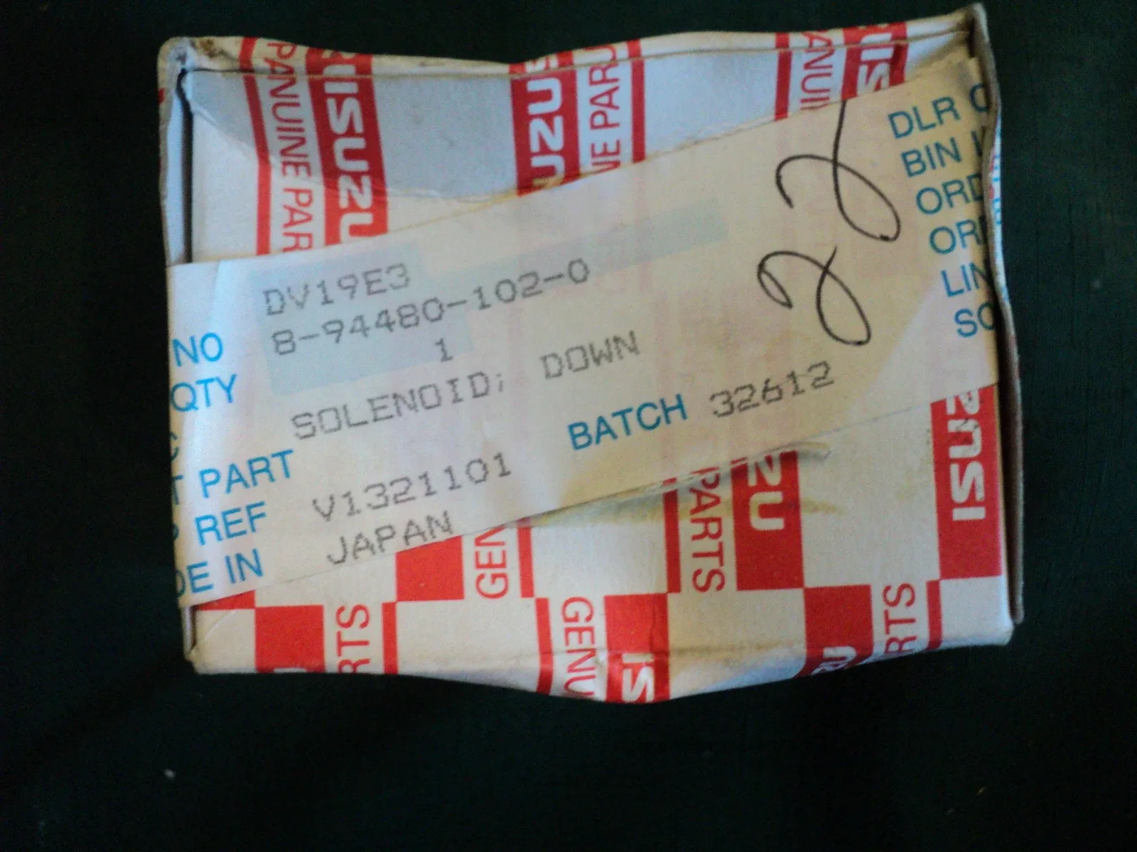 New 1988-1991 Isuzu Trooper Auto Trans Down Shift Solenoid B 8-94480-102-0 NOS image 2