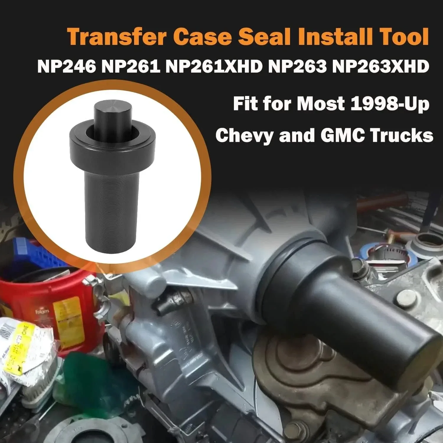1998+ Chevy GMC Front-Output Seal Install Tool for NP246/NP261/NP263 image 2