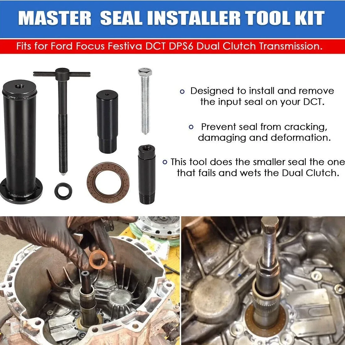 Ford Focus / Festiva DPS6 DCT Seal Installer Tool Kit EGQP1155 image 3
