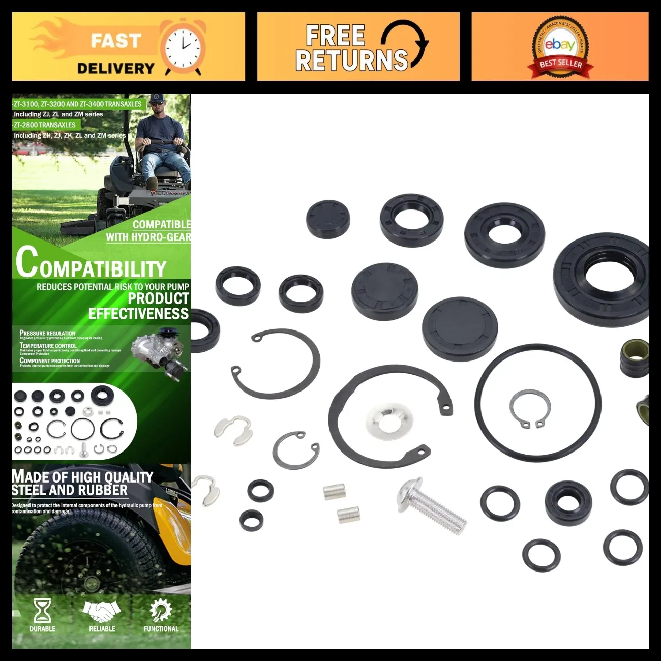 Seal Kit for ZT-2800/3100/3200/3400 Transmission Pumps MPN 96776