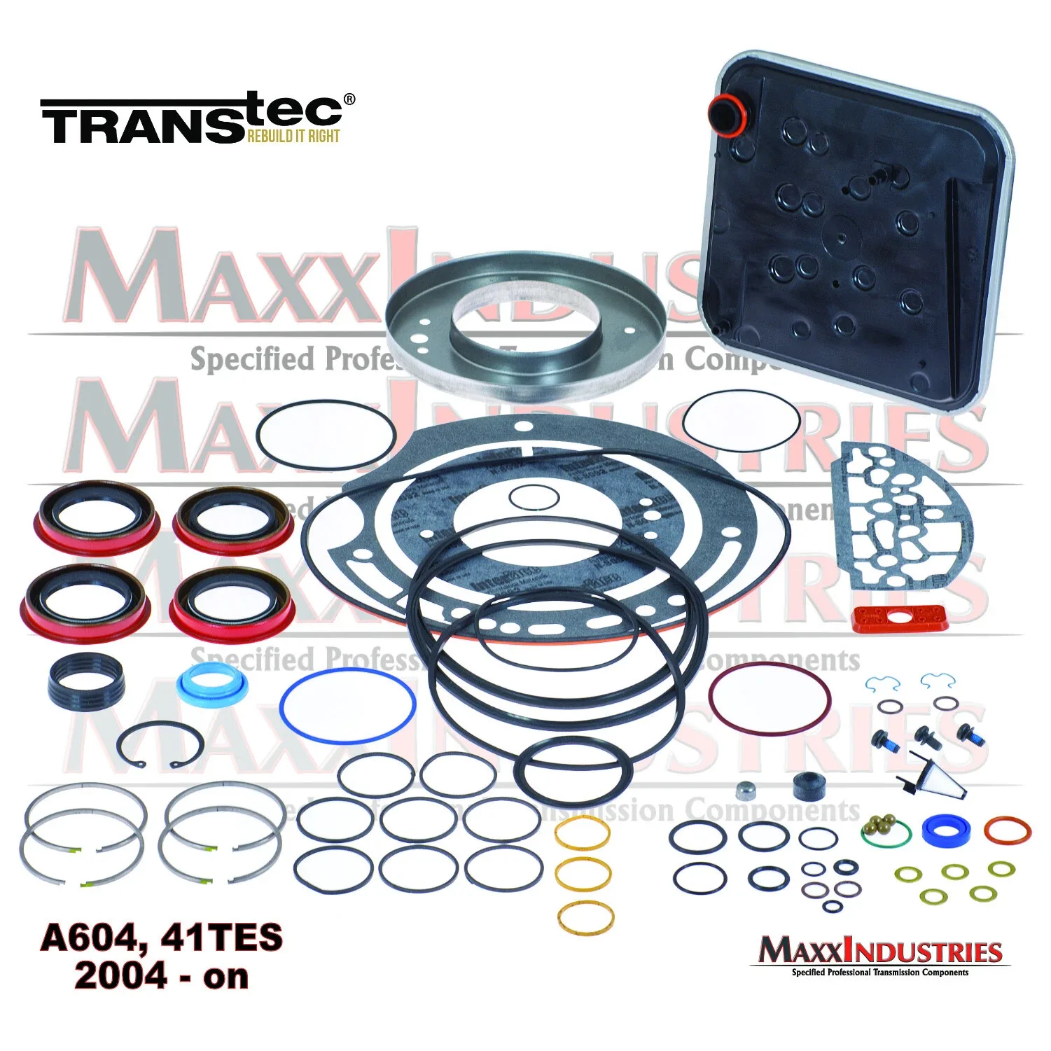 2004-up A604 / 41TE Complete Gasket & Seal Rebuild Kit - Transtec T92002A