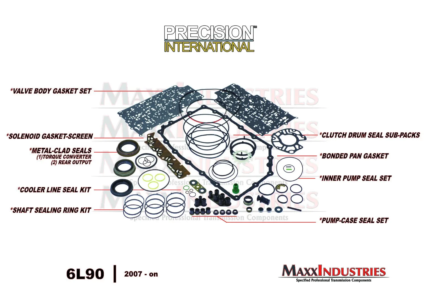 2007-UP 6L90 Transmission Rebuild Kit KP33900JBX image 2