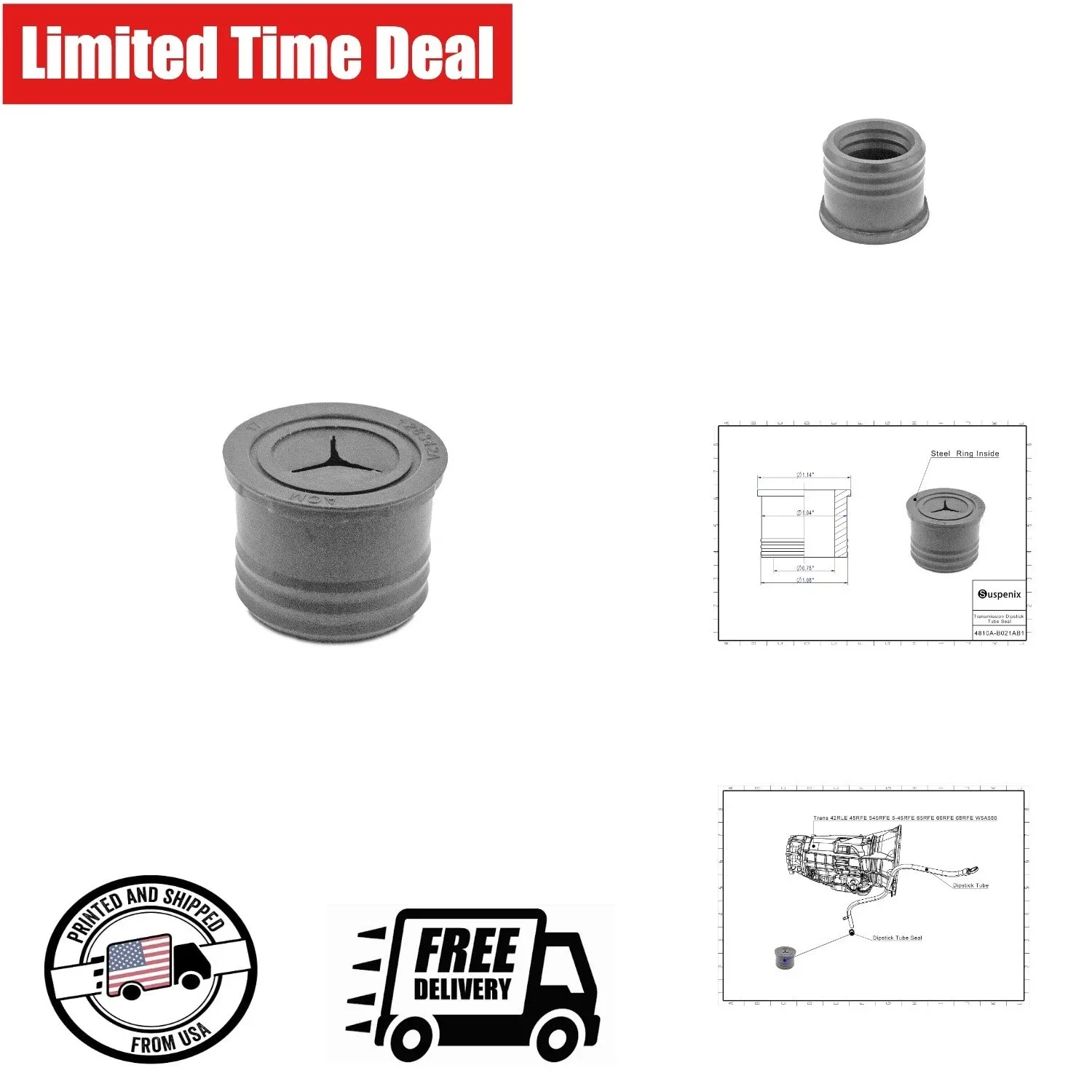 Seal Grommet for 42RLE / 45RFE / W5A580 Automatic Transmissions