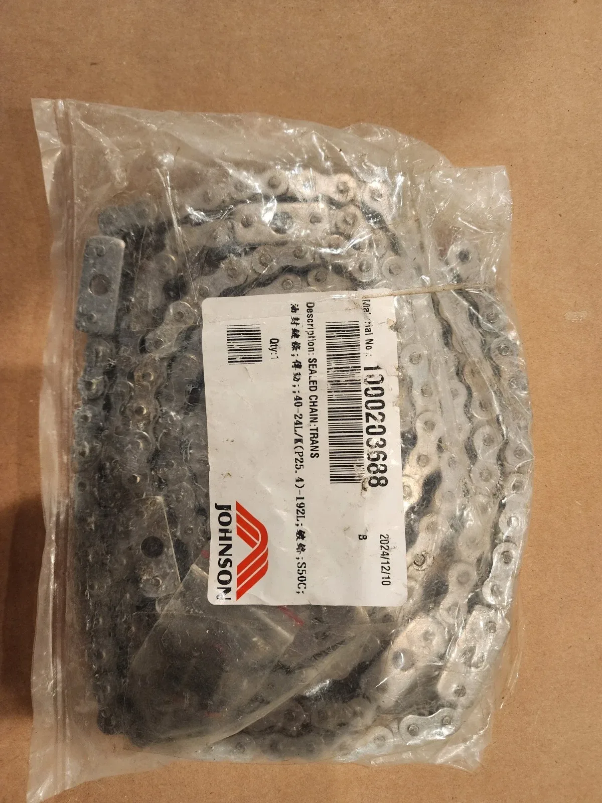 Johnson Sealed Chain 1000203688 (40-24L, 192L, S50C)
