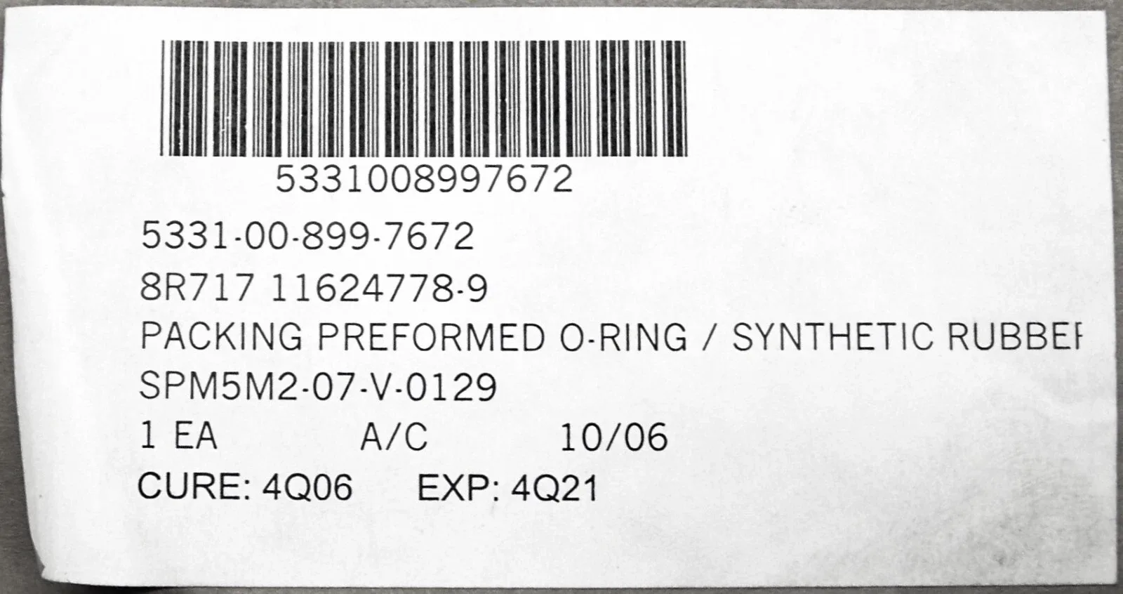 Hydraulic Transmission Rear Clutch O-Ring Seal 11624778-9 for M915 / M916A1 image 4