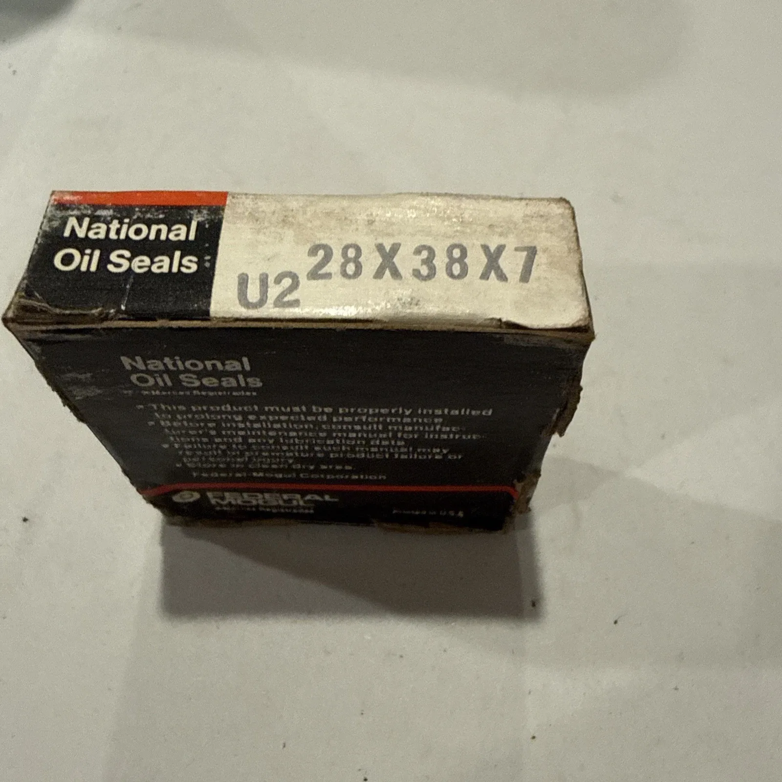 National Bearings Oil Pump Seal 28X38X7 (OE 1066) - Nitrile, Made in Spain image 2