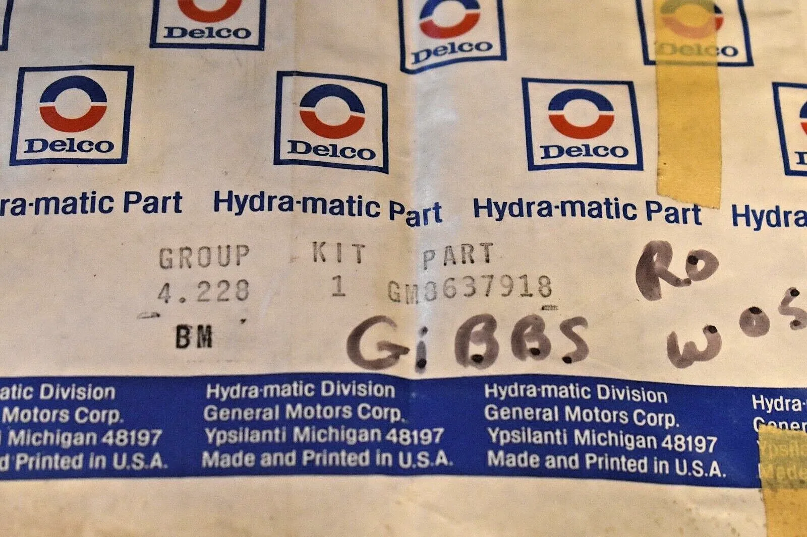 1980-1982 GM 8637918 Intermediate Servo Seal Kit TH125/TH125C image 2