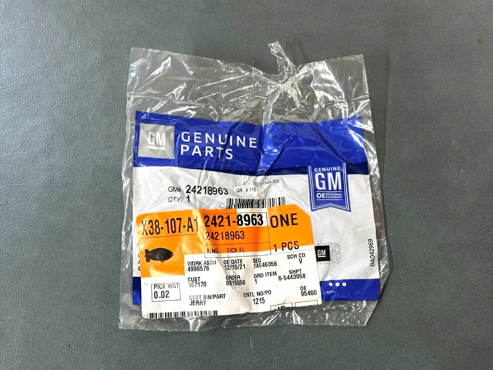 2007-2014 Cadillac Escalade Torque Converter Fluid Seal Retaining Ring MPN 24218963