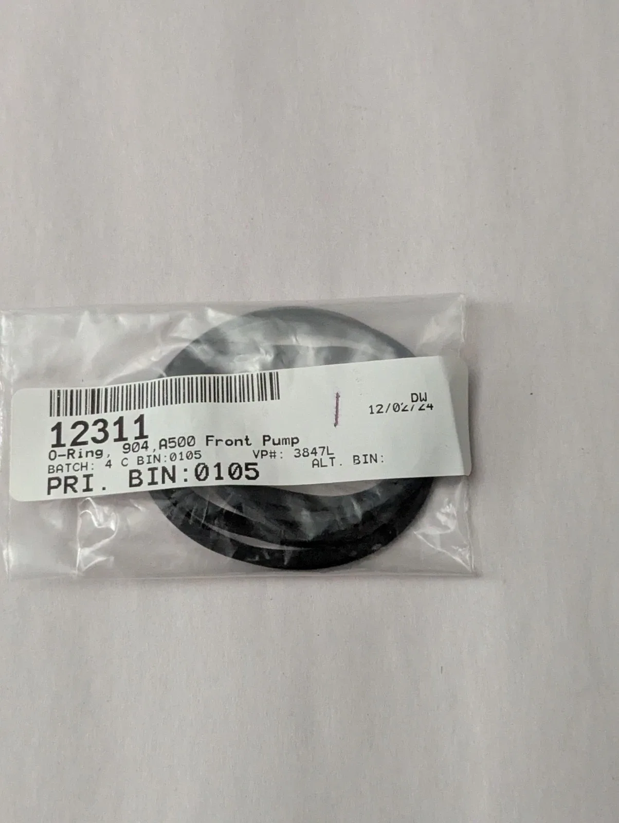 Dodge A904/A500 42RH 42RE Transmission Pump Body O-Ring (MPN 12311) image 3