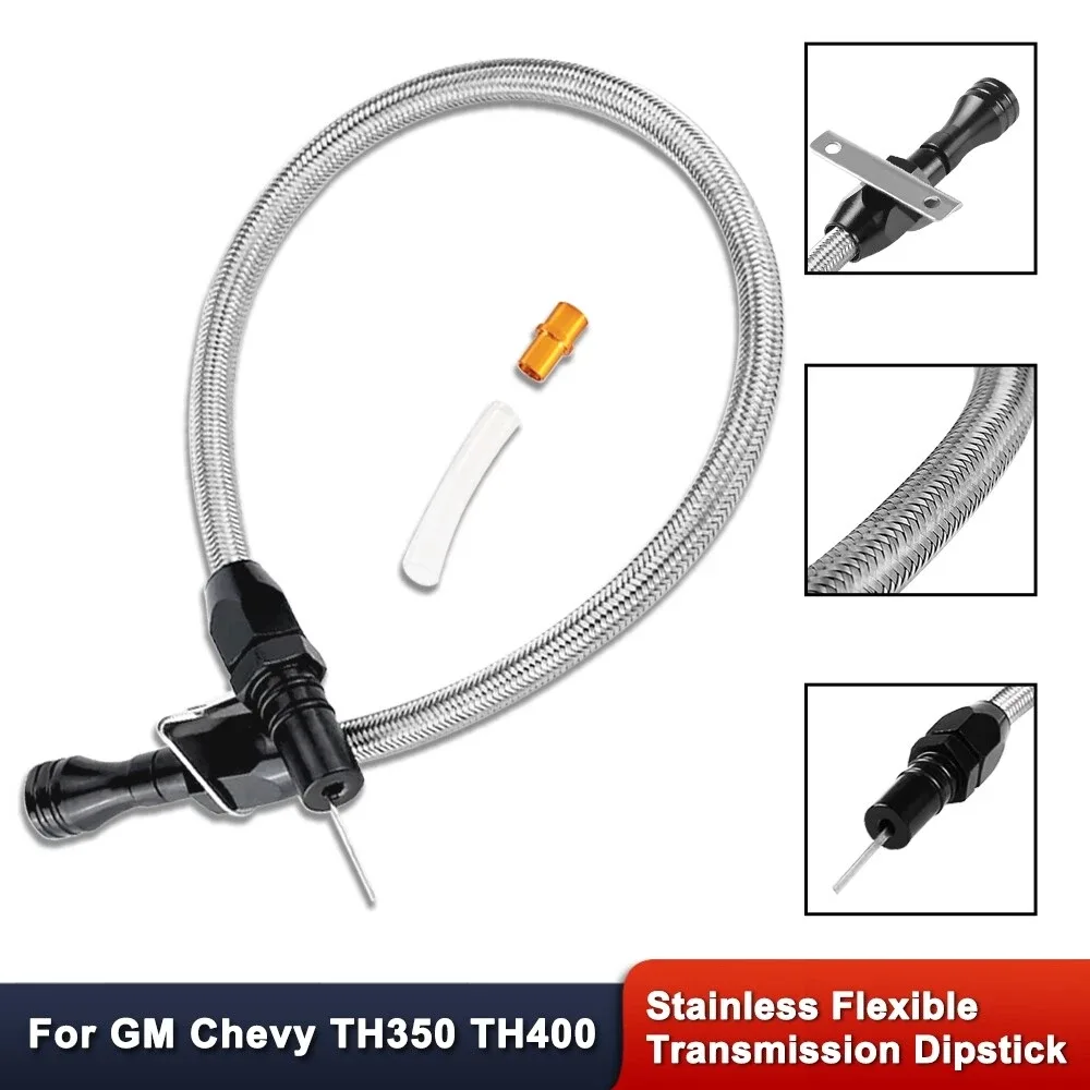 Stainless Steel Transmission Dipstick for GM TH350 & TH400 — DMTRXH-6066-BLACK