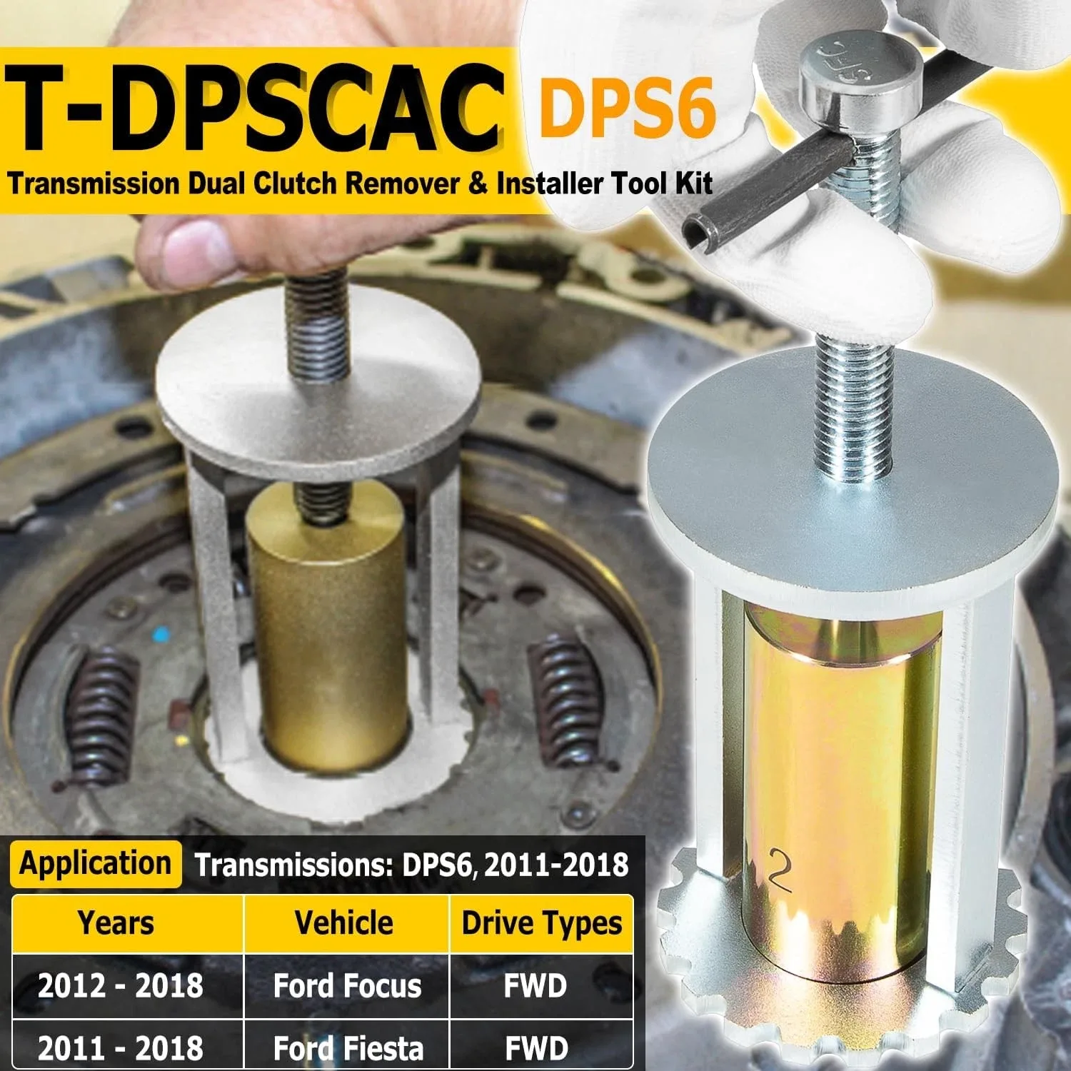 DPS6/DCT250 Dual Clutch Transmission Seal Installer T-DPSCAC for Ford Fiesta & Focus image 2