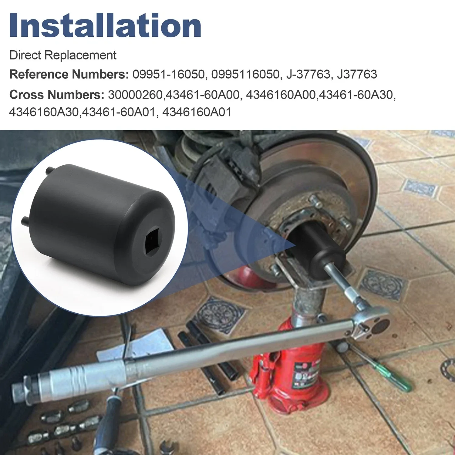 4 Pin Front Wheel Axle Hub Bearing Lock Nut Socket Removal Tool For Suzuki image 2
