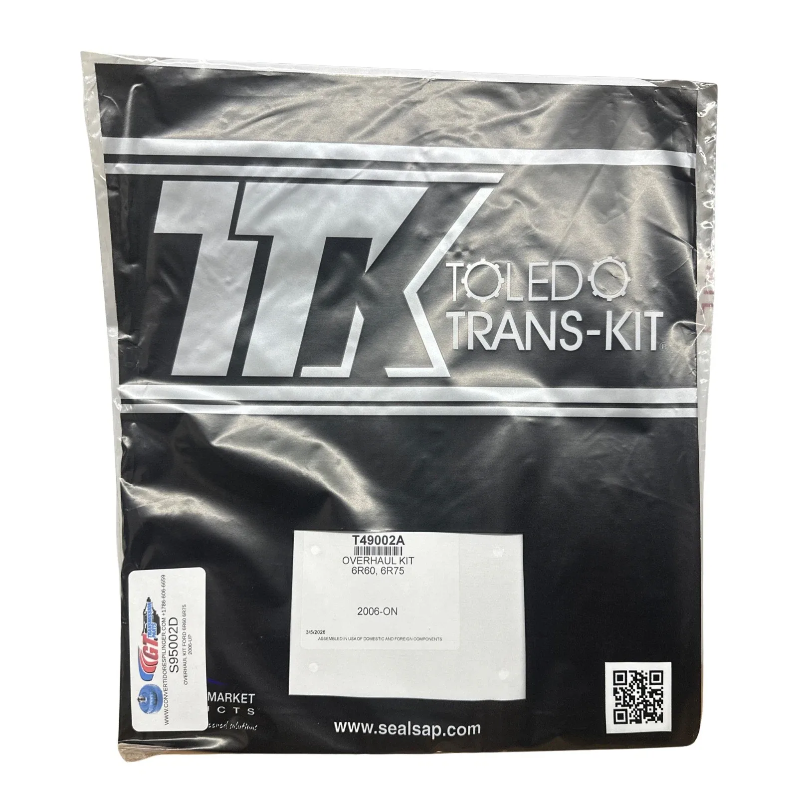 Ford 6R60/6R75 Overhaul Kit (S95002D) Gaskets Seals Rings 2006-Up