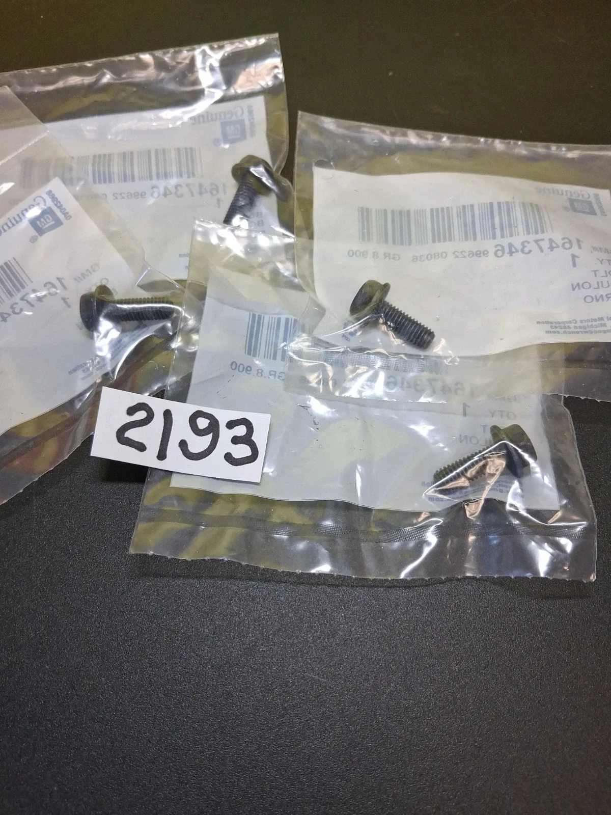 GM 1647346 Transmission Pan Bolt (Lot of 4) image 2
