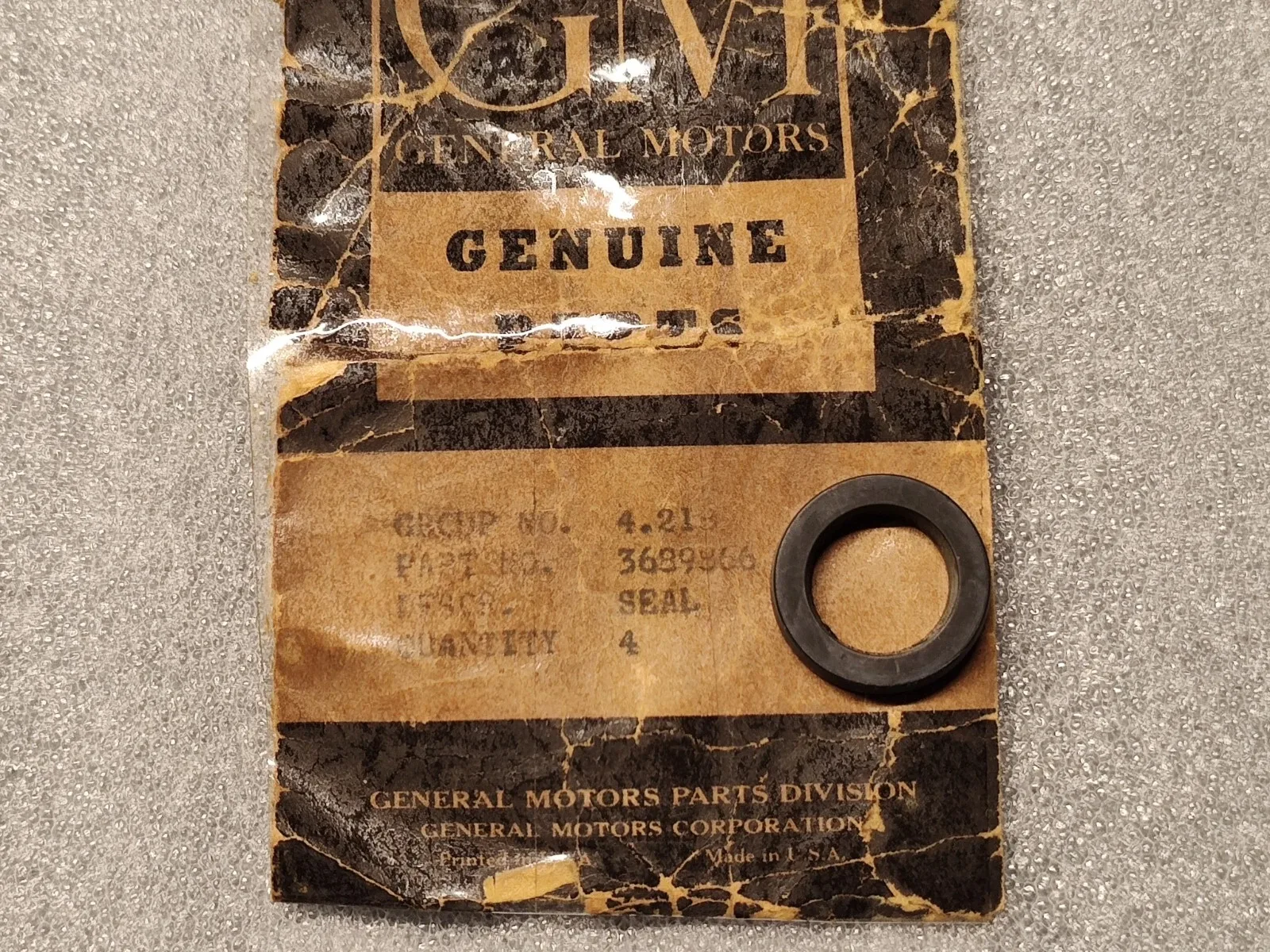 1950-1962 Corvette PowerGlide Lever Shaft Seal MPN 3689866