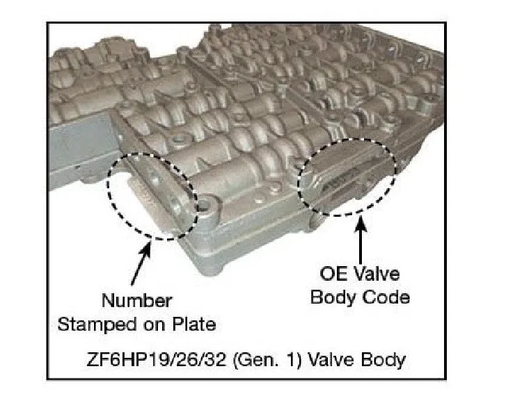 Valve Body Bonded Plate 2002-On Generation 1 ZF6HP 19, 26, 32, Codes A052 / B052 image 2