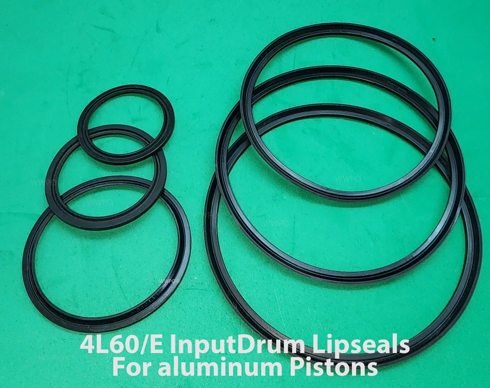 4L60 / 4L60E / 700R4 Input Drum Seal Kit, Taller Lip — Fits 1982-Up Aluminum Pistons image 2
