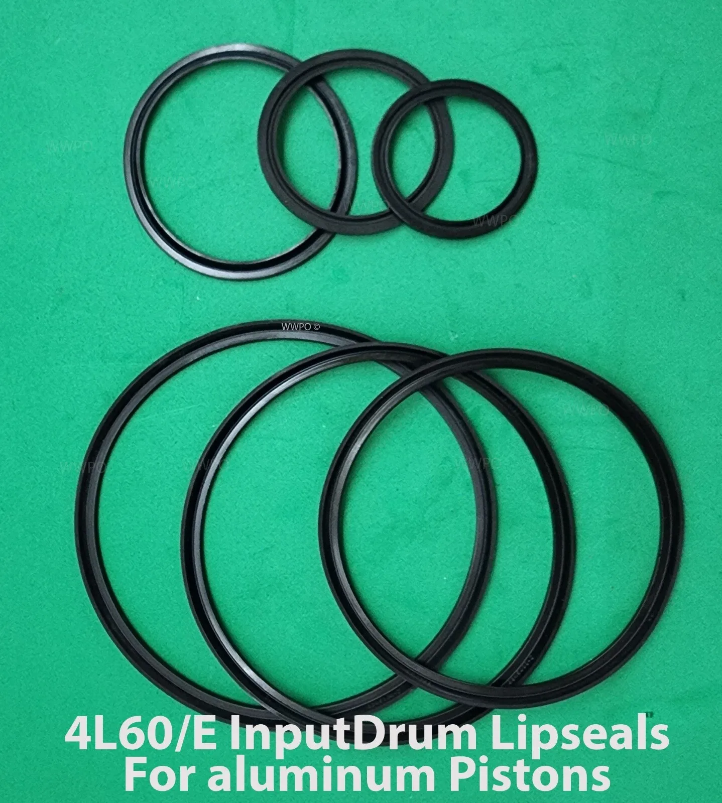 4L60 / 4L60E / 700R4 Input Drum Seal Kit, Taller Lip — Fits 1982-Up Aluminum Pistons