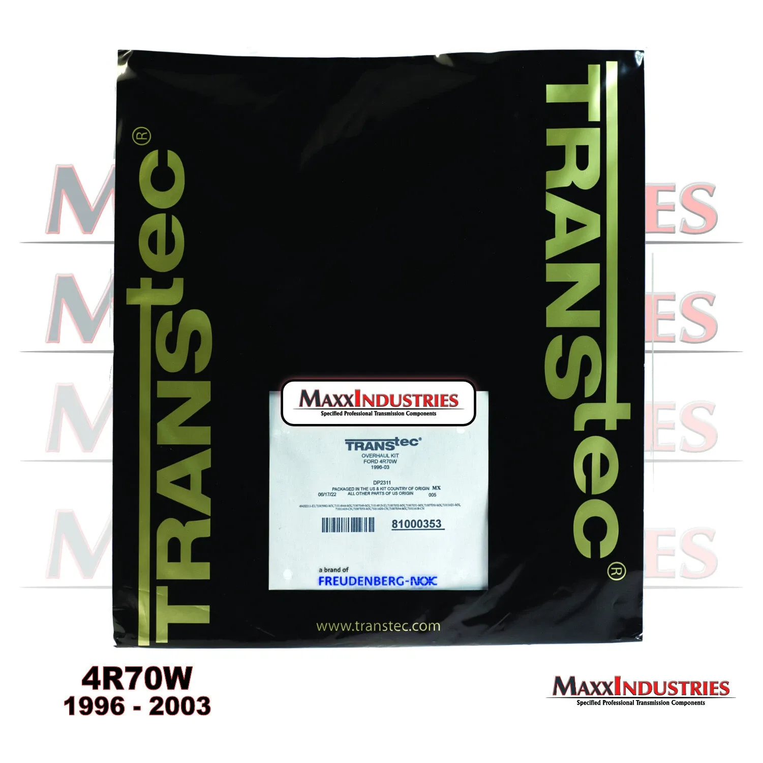 1996-2003 AODE / 4R70W Transmission Rebuild Kit - Transtec DP2311 image 3