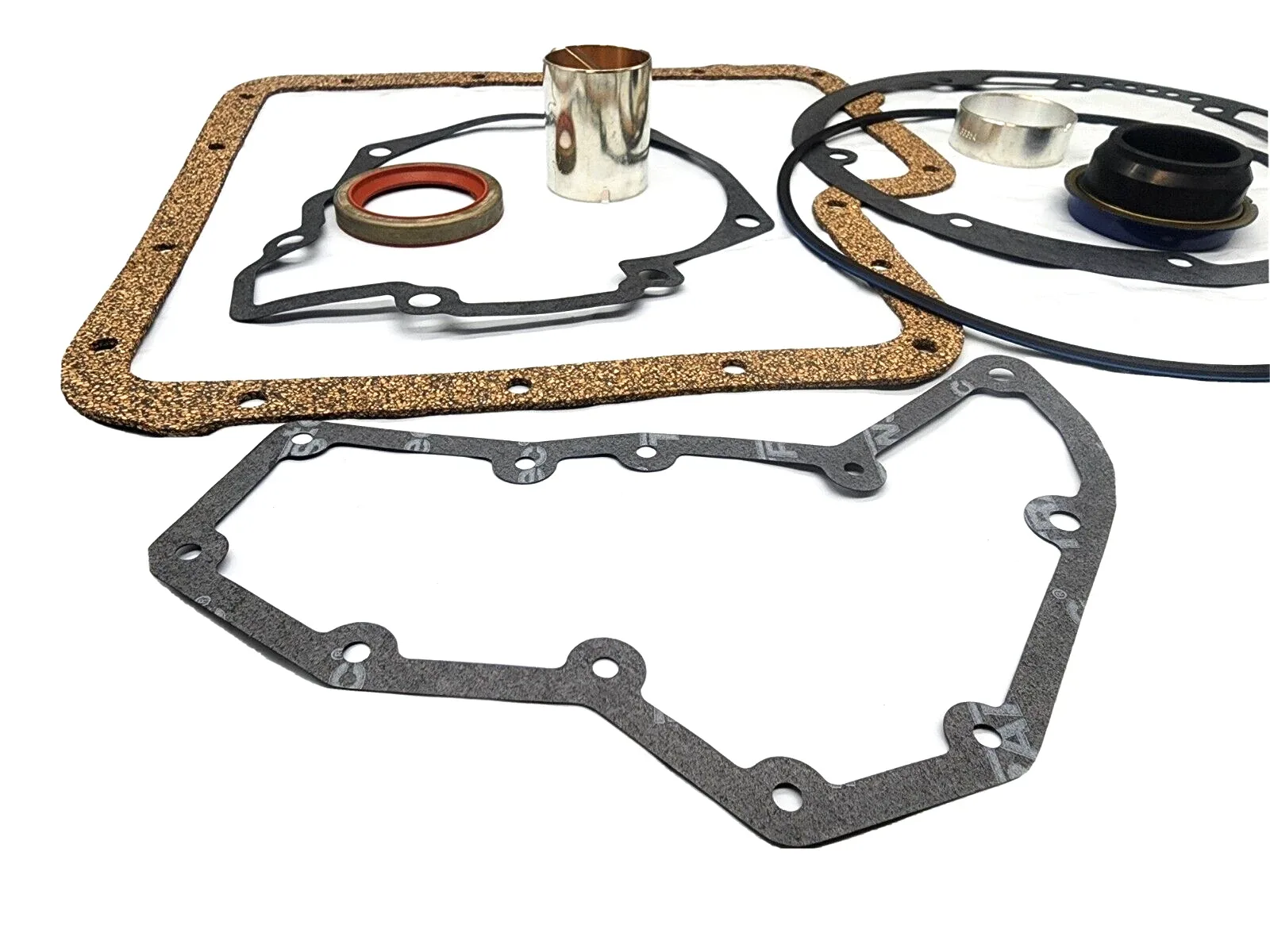C6 Transmission Front & Rear Seal Kit w/ Cork Pan Gasket & 2WD Filter - TJS image 3