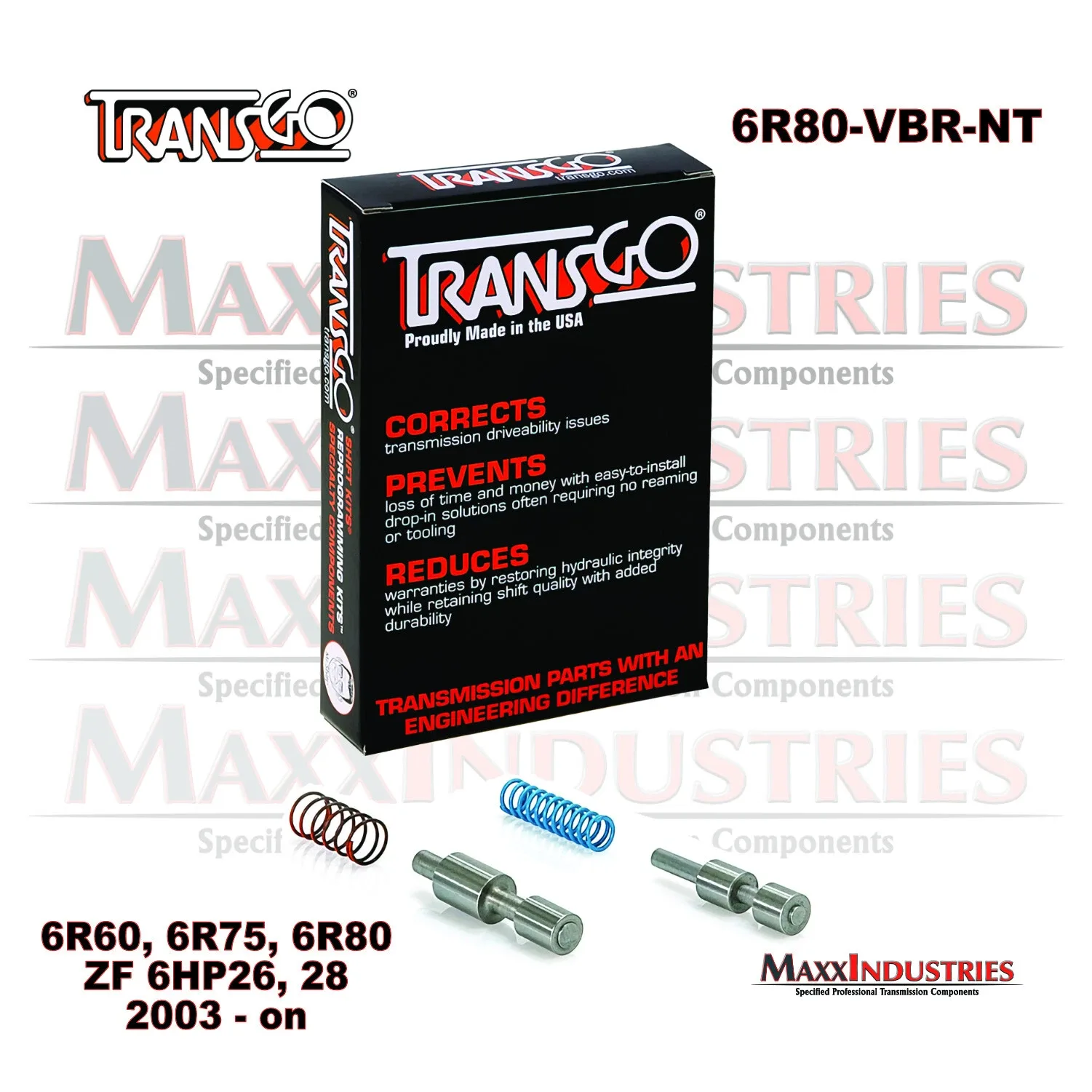 Transgo Valve Body Repair Kit 6R80-VBR-NT for 6R60/6R75/6R80 ZF6HP19/26/32 image 2