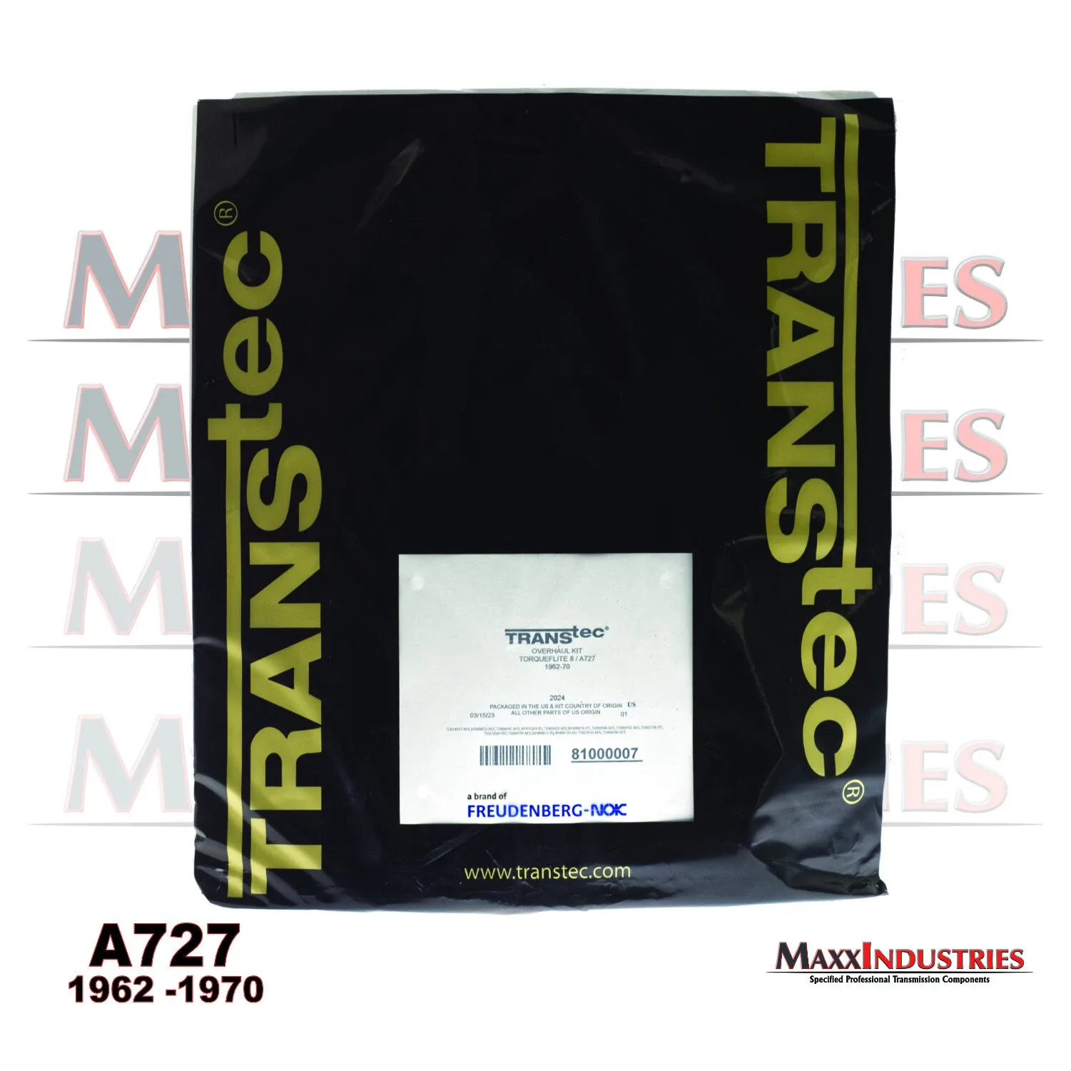 1962-1970 A727/TF8 Rebuild Kit Transtec MPN 2024 image 2