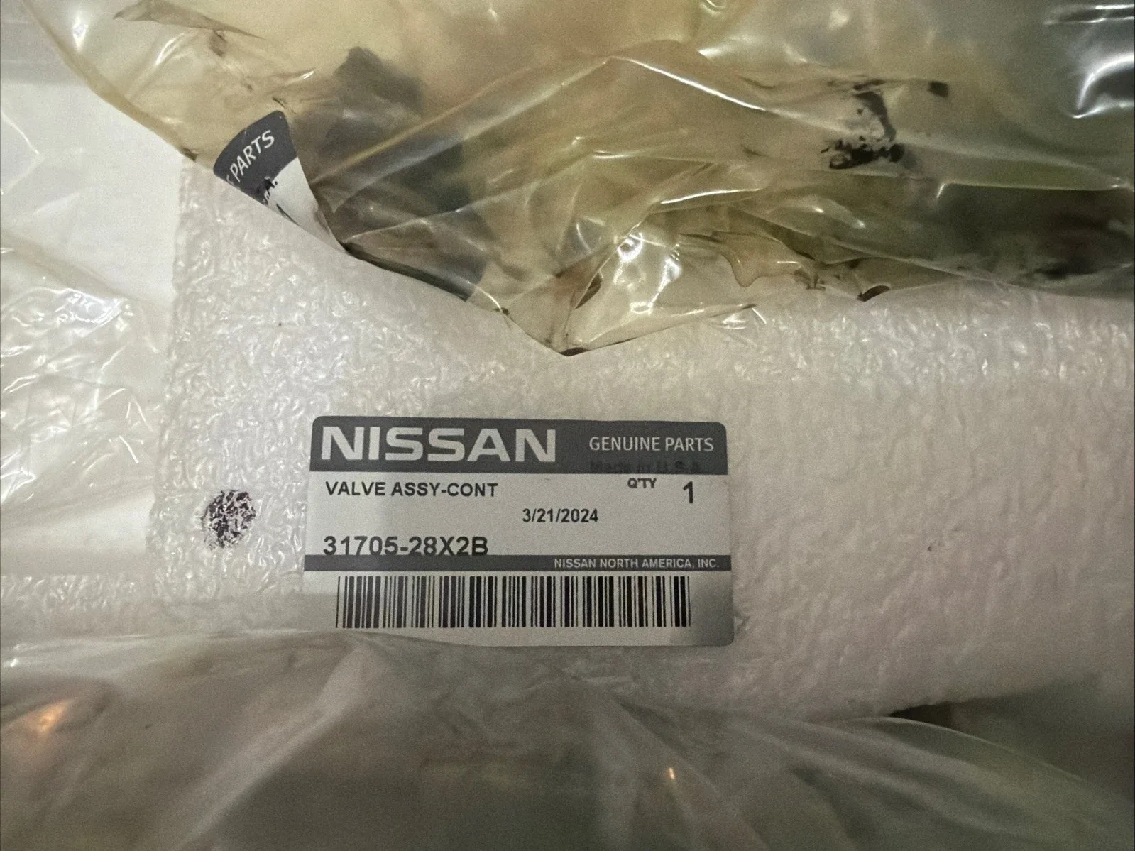 Nissan Altima NV Rogue CVT Valve Body JF016E/RE0F10D 31705-28X2B