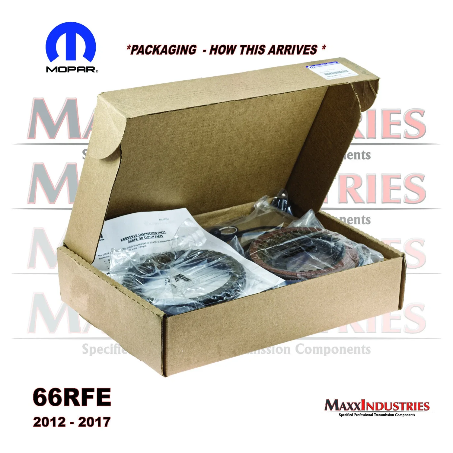 2012-2017 RAM 1500/2500/3500 66RFE Transmission Rebuild Kit MPN 68330663AB image 2