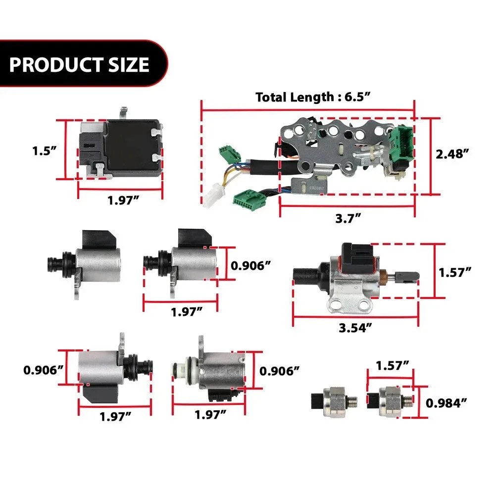JF011E RE0F10A/F1CJA for Nissan CVT Transmission Valve Body Solenoid Sensor Kit image 4