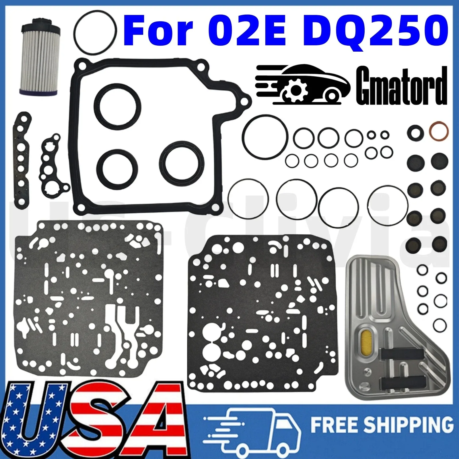 DQ250 / 02E Master Rebuild Seal Kit HJ-24250-RT for VW Audi Seat Skoda