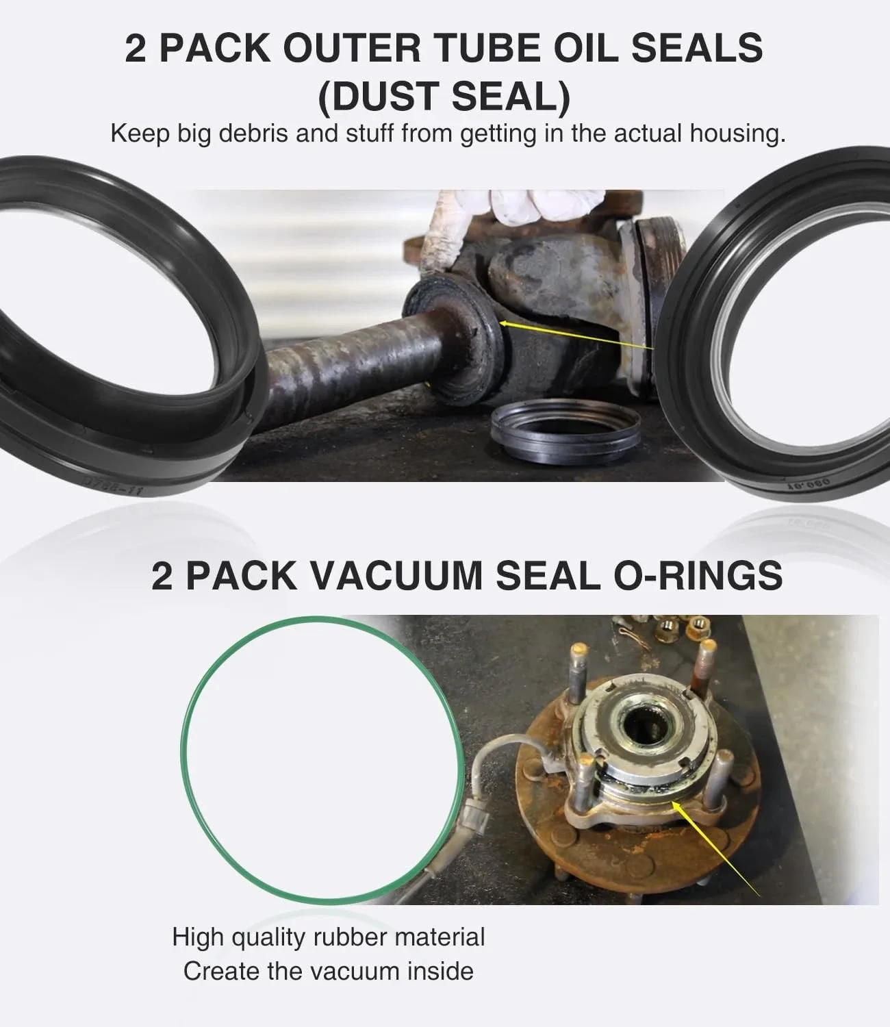 1998-2004 Ford F-250/F-350/F-450/F-550 Axle Knuckle Tube Dust Seal & Needle Bearing Kit — 99 04 zcmfj 24 jt us 1 image 4