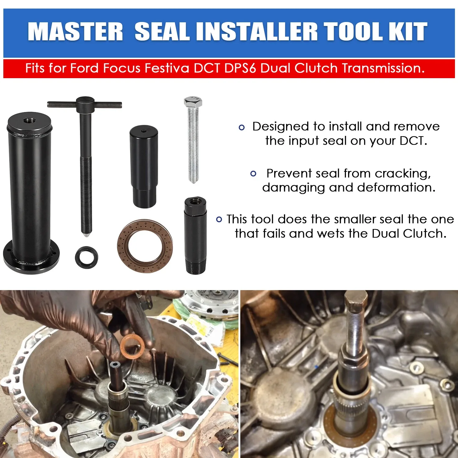 Ford DCT DPS6 Dual Clutch Transmission Seal Installer Tool Kit YS-DPS6 image 2